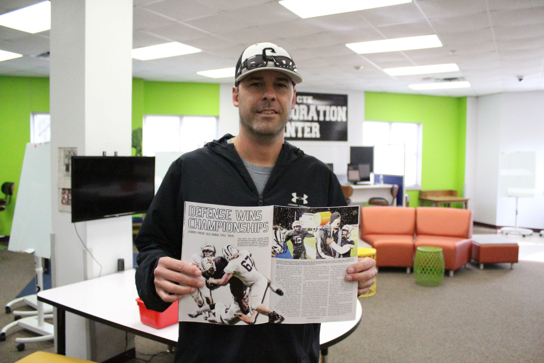 Grandview football coach magazine